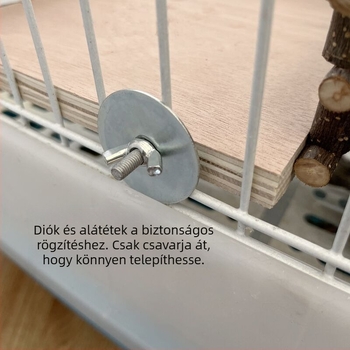 Totoro témájú fa hammock játék nyuszik és törpenyuszik számára, almaágból készült kerítés és platforma