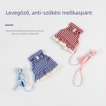 Kisállatok számára készített ruházati készlet: átalakuló kosztüm nyusziknak, görénynek, tengerimalacnak és macskának, Totoro-stílusú kockás szoknyával