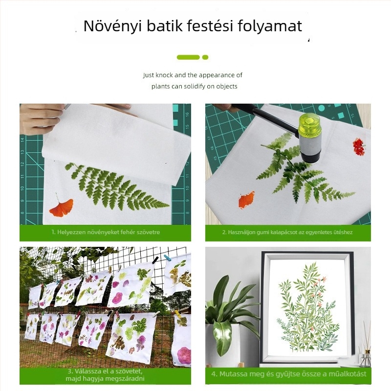 Gyerekeknek szóló textilnyomó készlet: mintázó kalapács, modell 002