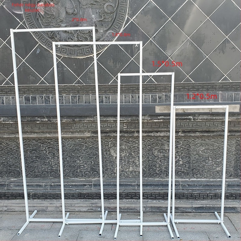 Geometriai vasból készült képernyő esküvői ív keret a színpadi dekorációhoz