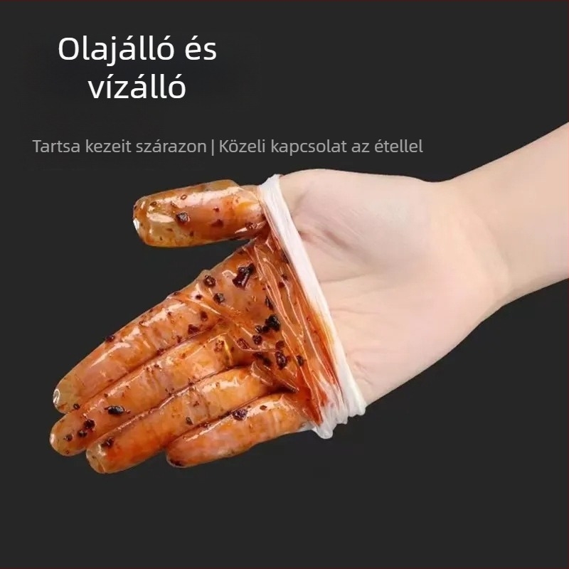 Egyszer használatos PVC kesztyűk, vékonyak, mosogatáshoz és takarításhoz, professzionális cateringhez alkalmas