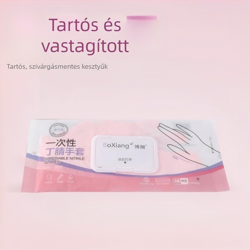 12 hüvelykes és 9 hüvelykes nitril kesztyűk vizsgálathoz, multifunkcionális PVC kesztyűk, vastagított és tartós mosogatáshoz, csomagolt