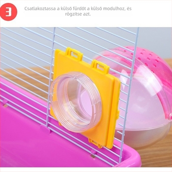 Hamster ketrec felújító modul (műanyag; téglalap alakú; levehető; hamster számára; modern stílus)