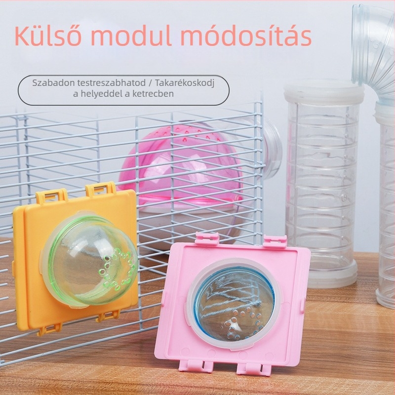 Hamster ketrec felújító modul (műanyag; téglalap alakú; levehető; hamster számára; modern stílus)
