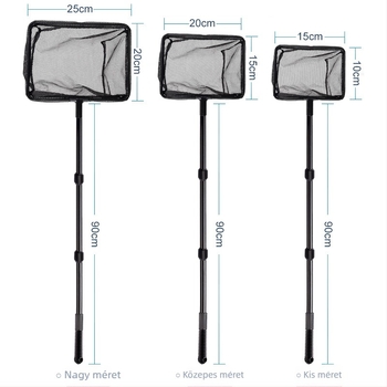 Teleszkópos akváriumi háló tavak tisztításához — ABS műanyag, tömeg 0.17 kg, márka Ilonda