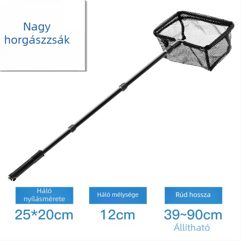 Teleszkópos akváriumi háló tavak tisztításához — ABS műanyag, tömeg 0.17 kg, márka Ilonda