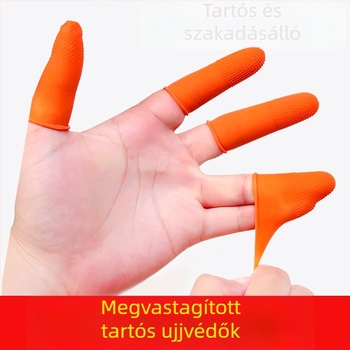 Egyszer használatos latex ujjvédők, antistatikus, csúszásmentes, fehér, 0,11 mm vastagság, 6–7 cm hosszúság, 500 g csomag