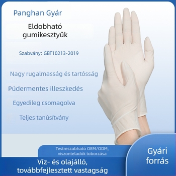 Egyszer használatos latex és PVC vizsgálati kesztyűk, orvosi, fogorvosi és laboratóriumi felhasználásra