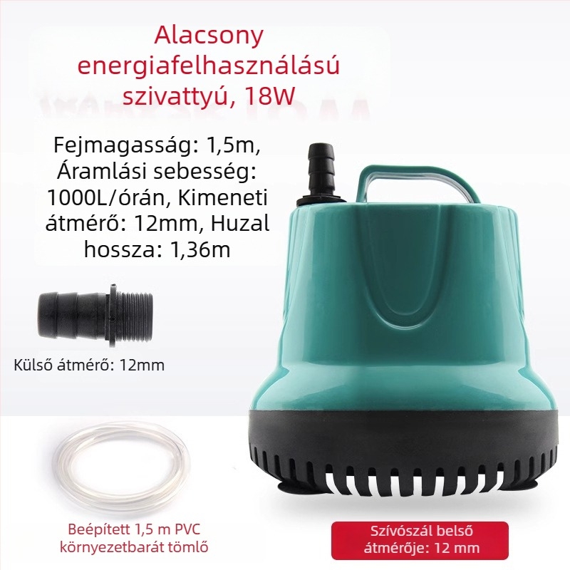 BESSN akváriumi merülő vízszivattyú alsó szívóval, csendes működés, vízcsere céljára