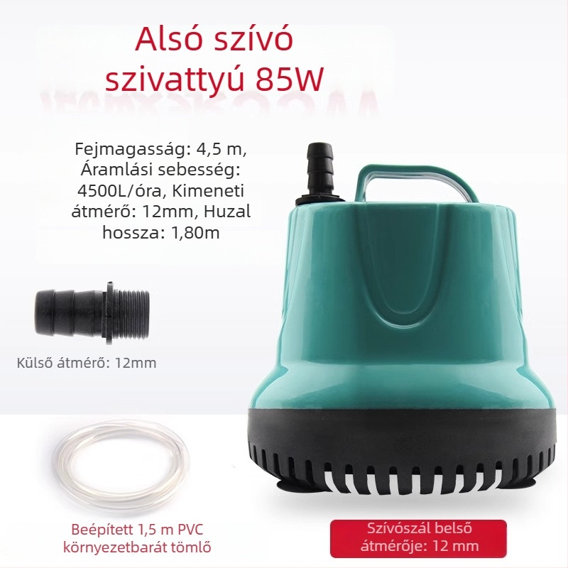 BESSN akváriumi merülő vízszivattyú alsó szívóval, csendes működés, vízcsere céljára