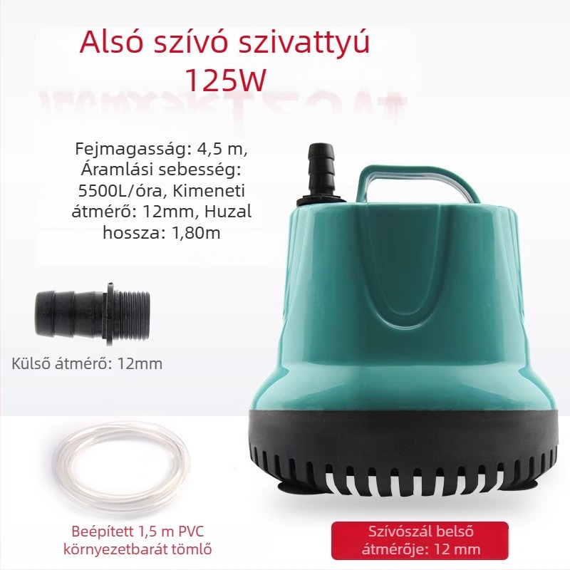 BESSN akváriumi merülő vízszivattyú alsó szívóval, csendes működés, vízcsere céljára