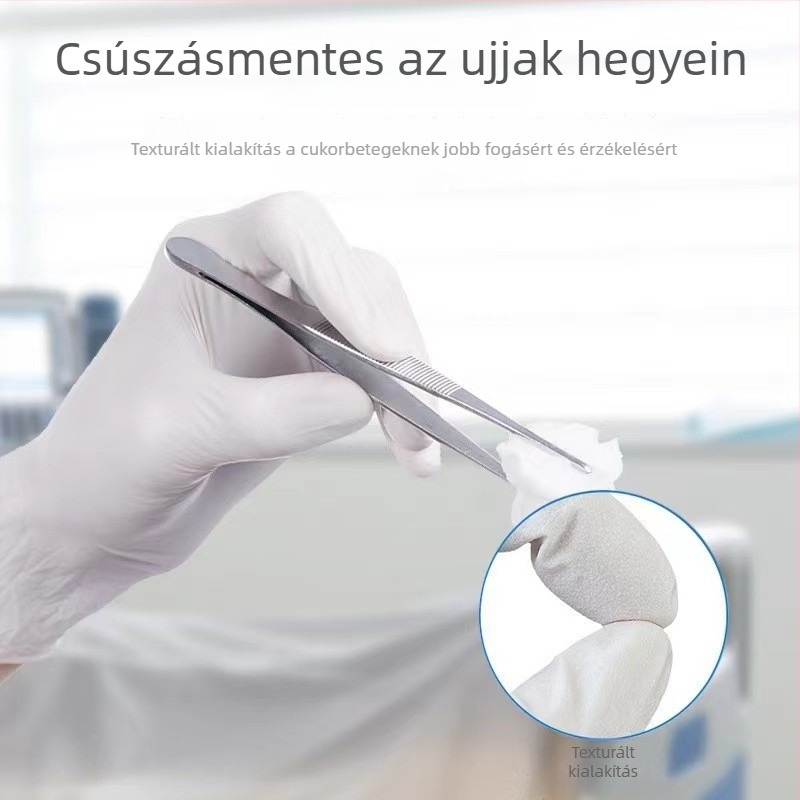Egyszer használatos nitril kesztyűk, élelmiszer-minőség, alkalmas szépségápolásra, konyhához és élelmiszer-feldolgozáshoz