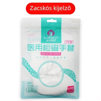 PE egyszer használatos orvosi vizsgálati kesztyűk, élelmiszer-kezeléshez, szépségápoláshoz és fodrászathoz