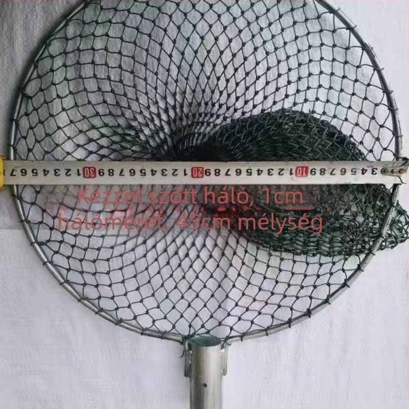 Szilárd acélból készült halászati hálófej, kör alakú kézműves kiegészítő, halászati felszerelés (Háló anyaga: 1; Teherbírás: 1; Mélység: 1)