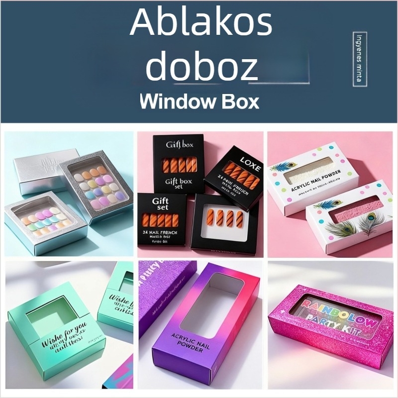 Testre szabott hajlított papírdoboz logónyomtatással, 230 GSM, digitális termékekhez és kozmetikumokhoz