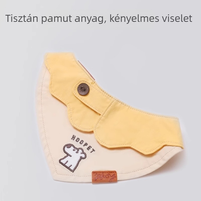 Háziállatok számára pamutból készült háromszög alakú nyakkendő juharleveles mintával – kényelmes macskáknak és kutyáknak