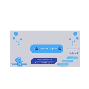 TPE egyszer használatos kesztyűk étkeztetéshez - porálló, egyszínű, műanyag, logó nélküli