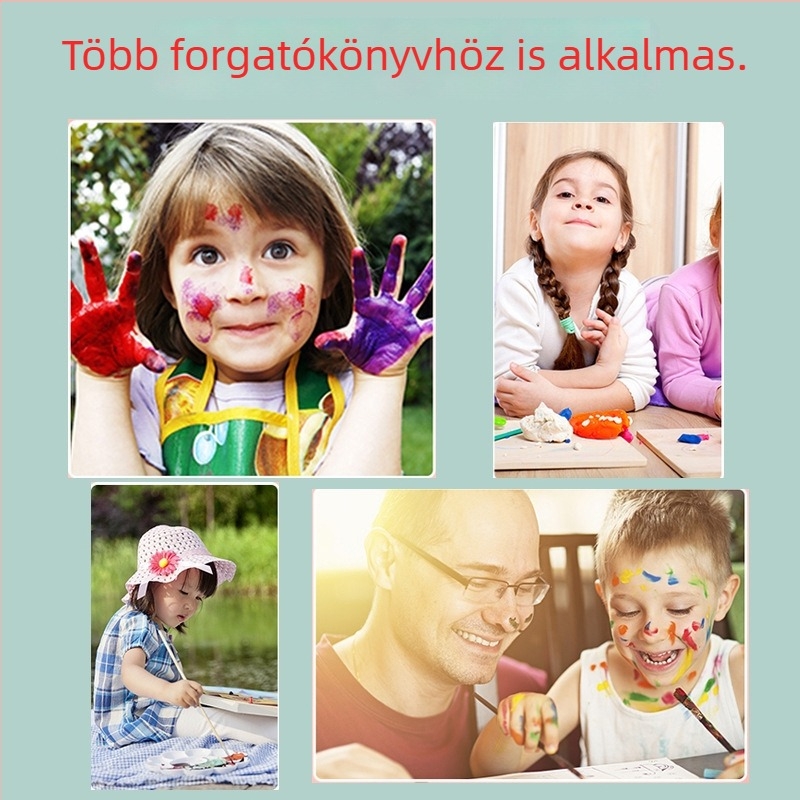 Gyermekeknek szánt egyszer használatos nitril kesztyűk, élelmiszer-minőségű, festéshez és otthoni használatra, méretek XS–S, 4 színben