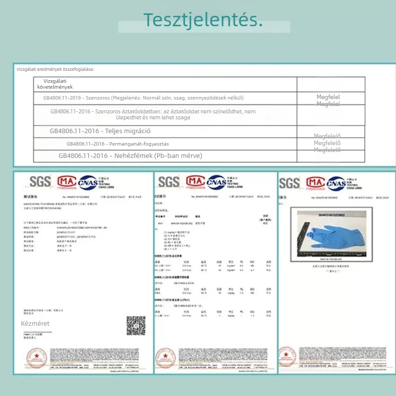 Gyermekeknek szánt egyszer használatos nitril kesztyűk, élelmiszer-minőségű, festéshez és otthoni használatra, méretek XS–S, 4 színben