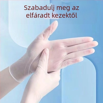 TPE élelmiszer-minőségű egyszer használatos kesztyűk főzéshez, átlátszó, csúszásmentes, 0,1 mm vastagság, sütéshez és tészta dagasztásához
