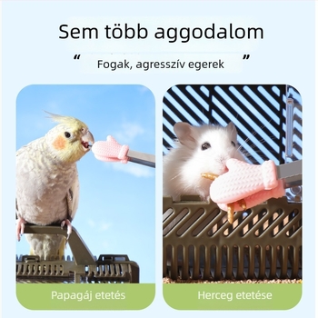 Hamster etető klipe – harapás elleni interaktív játék a unalom elűzésére, 304 rozsdamentes acélból, nassolnivalók és mealworms