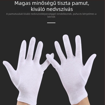 Pamut védő kesztyű csúszásmentes, egyszínű, modern egyszerű stílus