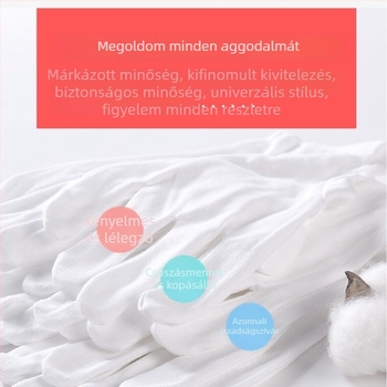 Pamut védő kesztyű csúszásmentes, egyszínű, modern egyszerű stílus