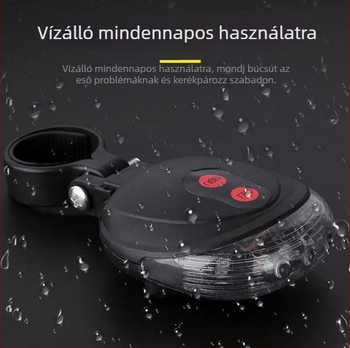 Hegyikerékpár világítás lézeres hátsó fény, figyelmeztető LED és nyeregvilágítás éjszakai kerékpározáshoz