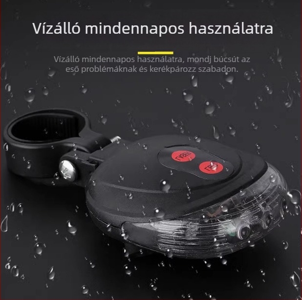 Hegyikerékpár világítás lézeres hátsó fény, figyelmeztető LED és nyeregvilágítás éjszakai kerékpározáshoz