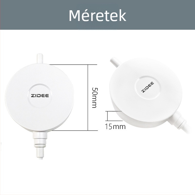 Asztali akváriumi oxigénpumpa, 450 ml/min áramlás, 1,3 W teljesítmény, zaj ≤30 dB, AC tápegység