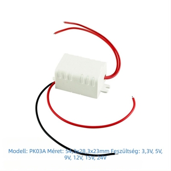 SANMIM izolált AC-DC kapcsoló tápegység modul, 220V bemenetről 12V kimenet, egycsatornás, LED nyers PCB