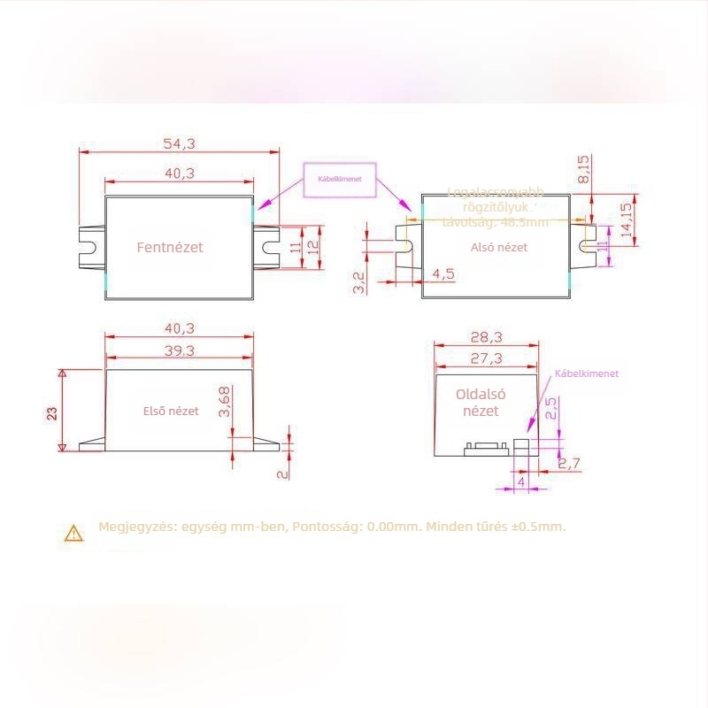 SANMIM izolált AC-DC kapcsoló tápegység modul, 220V bemenetről 12V kimenet, egycsatornás, LED nyers PCB
