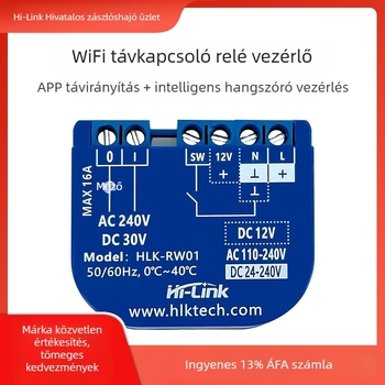 Wi-Fi-vel távirányítható relé, AC/DC relé távoli vezérlése az alkalmazáson keresztül, privát felhő RW01