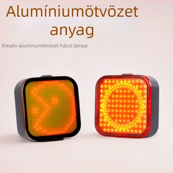 Mountain bike hátsó lámpa, alumínium ötvözet, kreatív design, éjszakai kerékpározás figyelmeztető fény, Span speed/kuasu