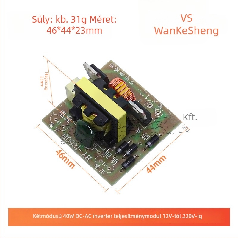 Vanke Sheng Két Üzemmódú DC-AC Inverteres Tápegység, Bemenet 12V, Kimenet 220V, Emelőtranszformátor Modul