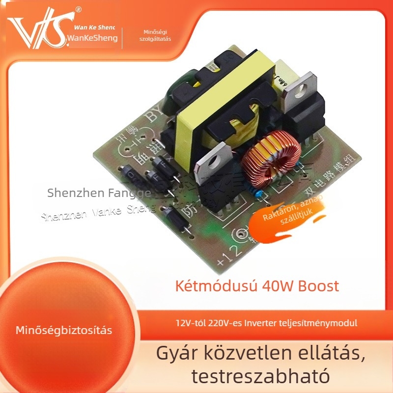 Vanke Sheng Két Üzemmódú DC-AC Inverteres Tápegység, Bemenet 12V, Kimenet 220V, Emelőtranszformátor Modul