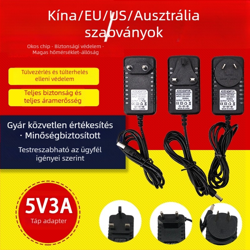 Shancona AC/DC tápegység, bemenet 110-240V, kimenet 12V 1A
