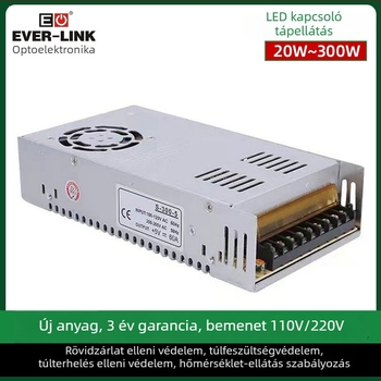 Vichy LED kijelző tápegység, Switching Power Supply sorozat, hatásfok 85%, tömeg 200 g, védelmi szint 54