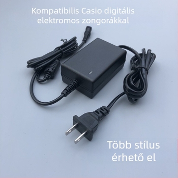 Casio digitális zongorához AC/DC tápegység – több kimenet: 9V/0.85A, 9.5V/1A, 12V/1.5A; bemenet 100-240V; PWM moduláció; kapcsoló tápegység