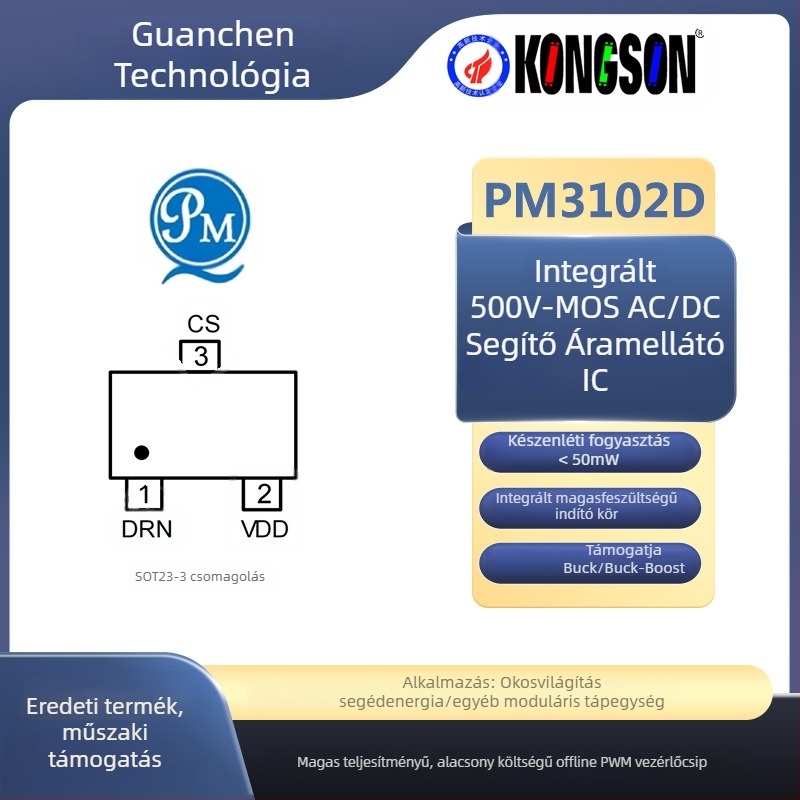 Source Micro PM3102D offline PWM-vezérlő IC AC/DC segédtápegységhez