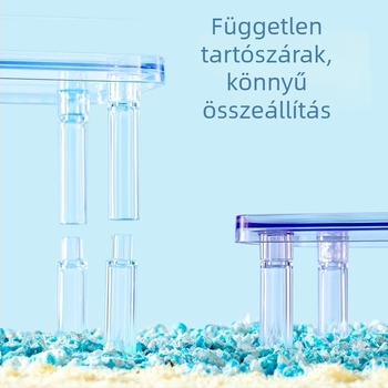 Hörcsög két szintű platformos ketrec — PS anyagból, kisállatok számára