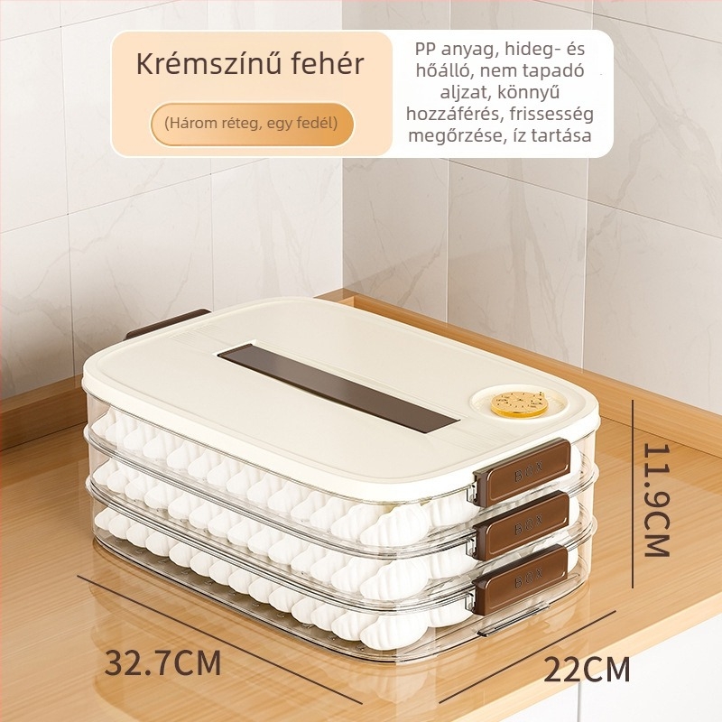 Gombóc tároló doboz, műanyag, skandináv stílusú, modell EGSNmfkM