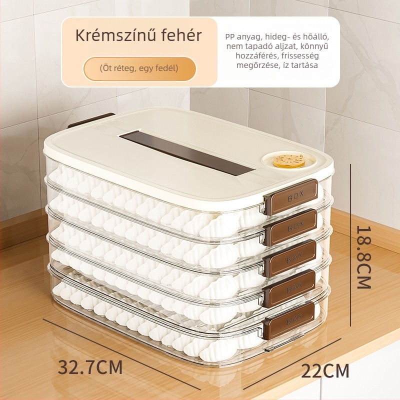 Gombóc tároló doboz, műanyag, skandináv stílusú, modell EGSNmfkM