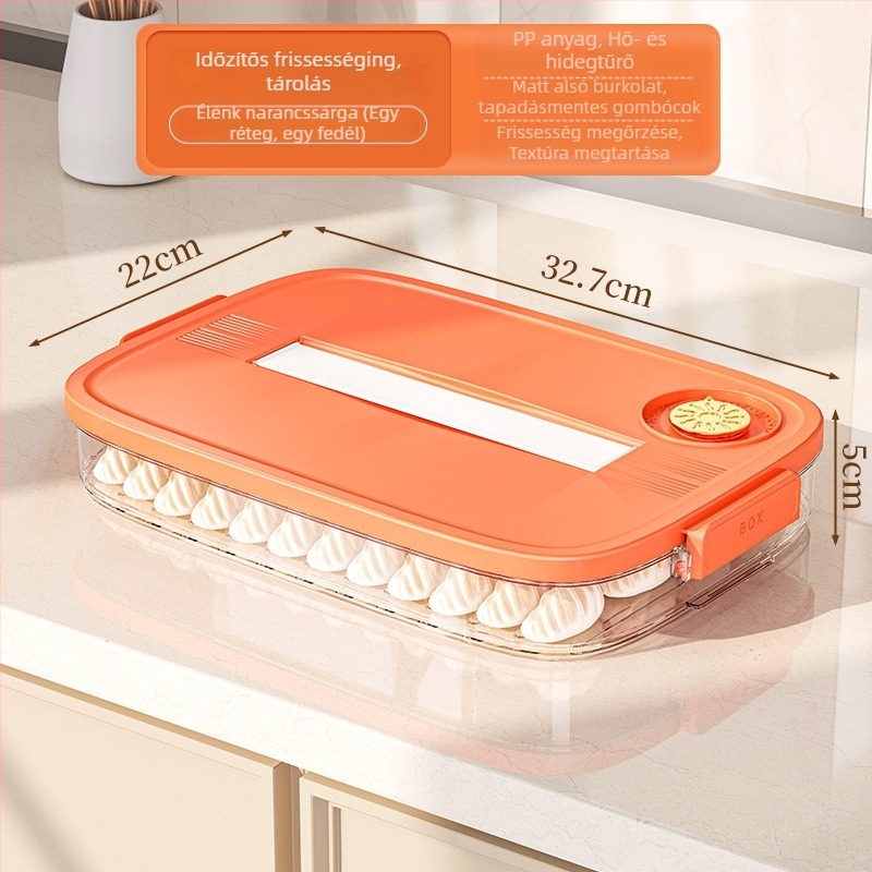 Gombóc tároló doboz, műanyag, skandináv stílusú, modell EGSNmfkM