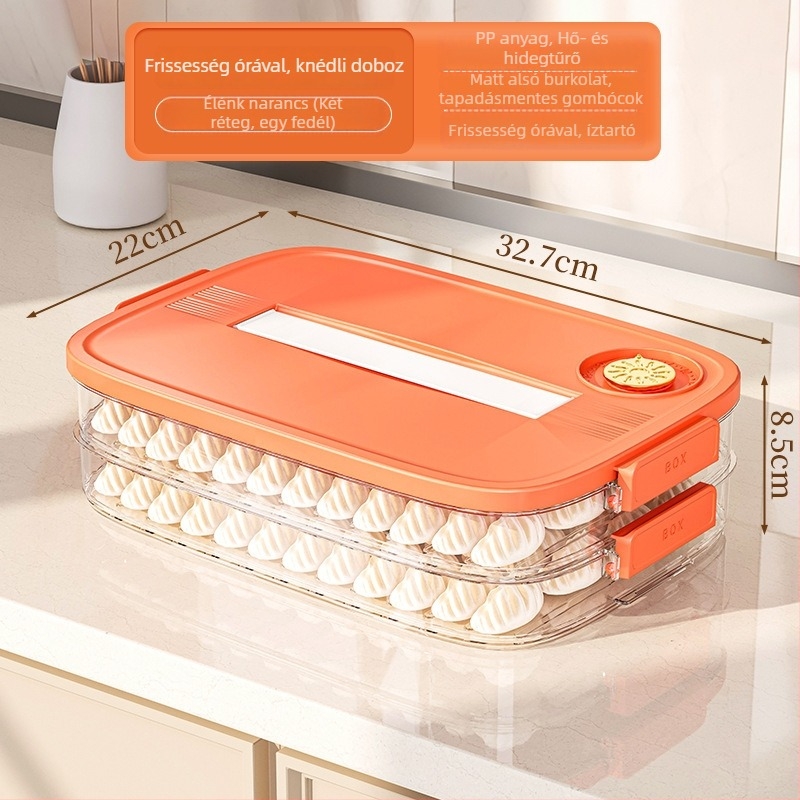 Gombóc tároló doboz, műanyag, skandináv stílusú, modell EGSNmfkM