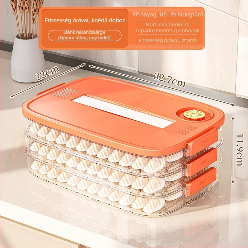 Gombóc tároló doboz, műanyag, skandináv stílusú, modell EGSNmfkM