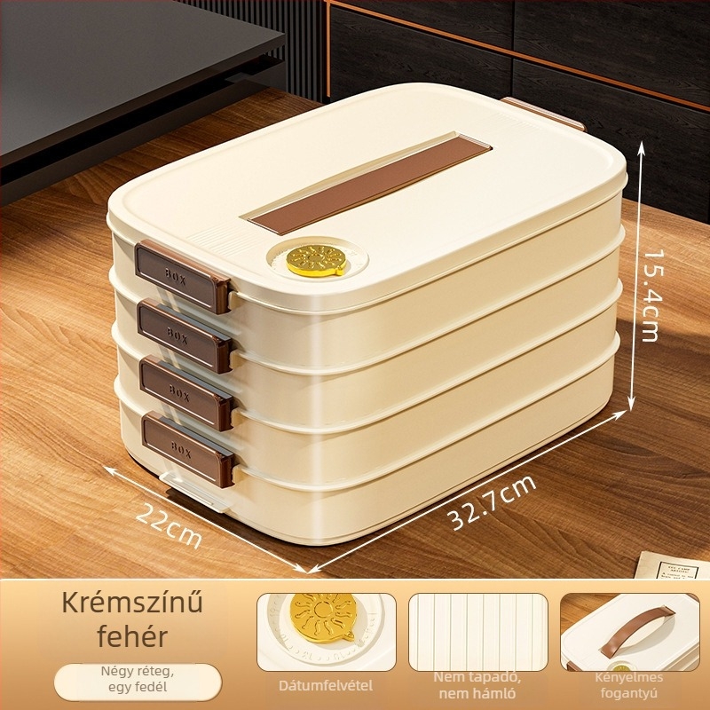 Gombóc tároló doboz, műanyag, skandináv stílusú, modell EGSNmfkM