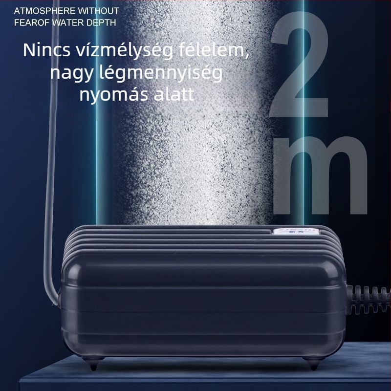 Akváriumi oxigénpumpa – Rendkívül csendes oxigénátor az akváriumhoz, otthoni használatra, alkalmas kis halak számára (rendkívül csendes; oxigénátor; akvárium; otthoni használat; kis halak)