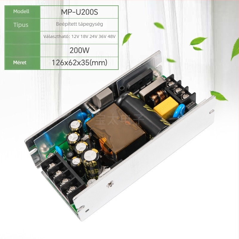 Baotai kapcsolóüzemű tápegység MP-U200S24, 24V DC kimenet, 180W, bemenet 220V AC