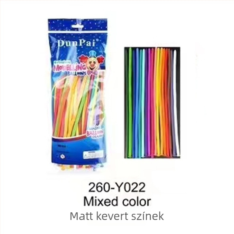 Latex léggömb, Magic Balloon típus, mágikus szalag formájú, 1,8 g tömeg, alkalmas születésnapokra, kempingezésre, Qixi és Gyermeknap